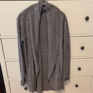 Barefoot Dreams CozyChic Lite Cardigan in Gray, XS/S